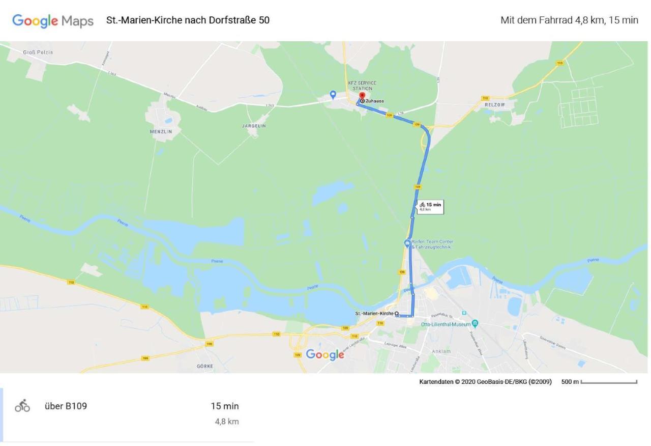 Ferienwohnung Kastanienblick Oder Parkblick, Oder Unser Radlerzimmer! Ziethen  Ngoại thất bức ảnh